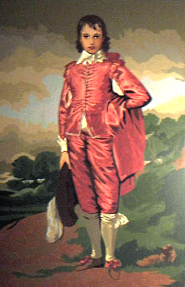 Gainsborough's "Blue Boy" with a red suit